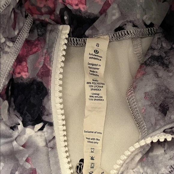 Lululemon Athletica Floral Jacket - Gray and Pink - Picture 2 of 3